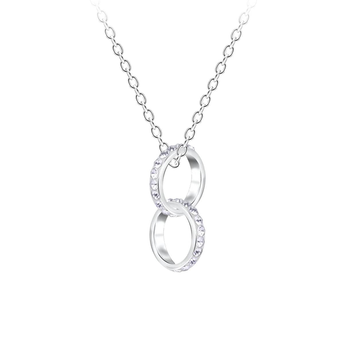 Collier cercle en cristal et argent 925