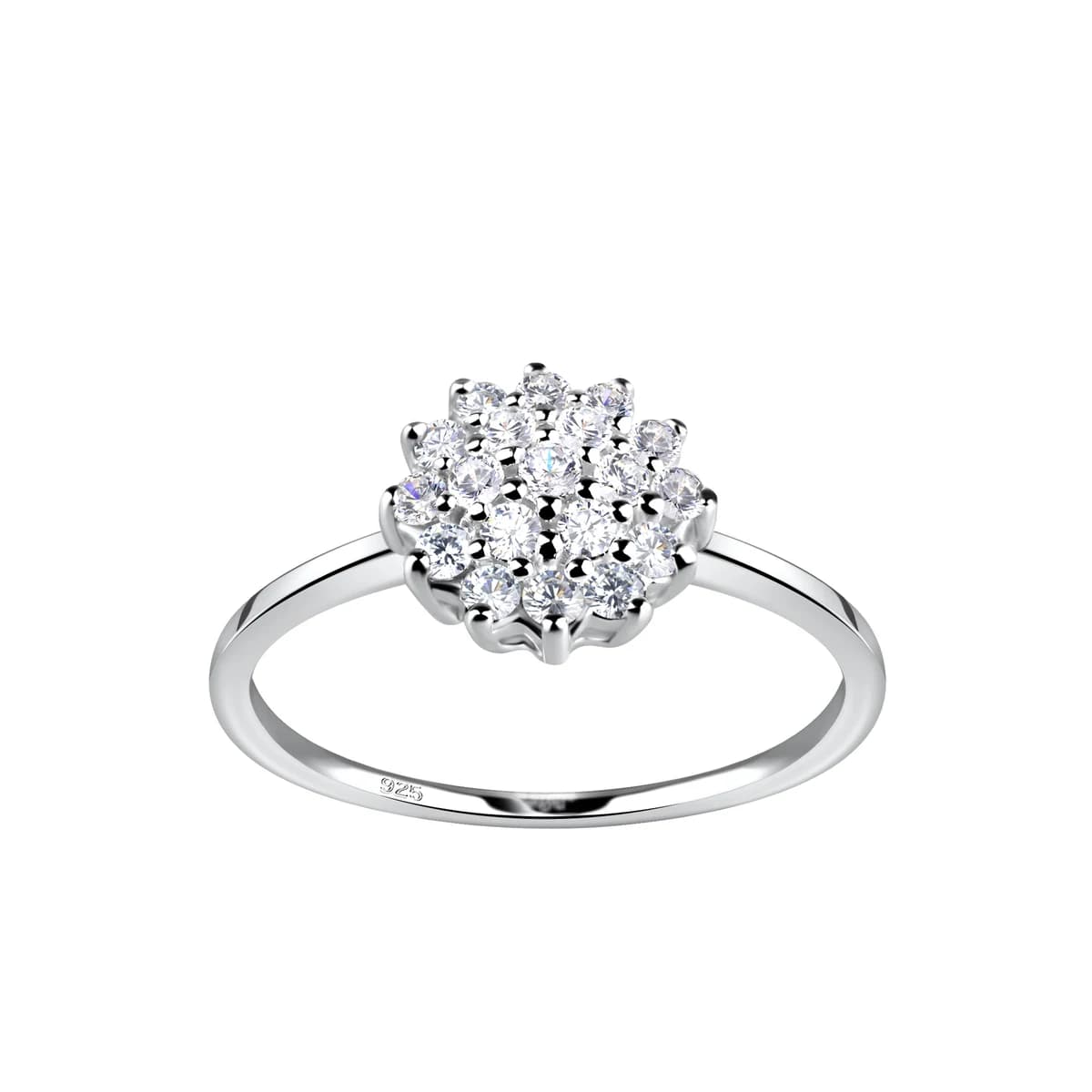 Bague Fleur en Argent 925 et Zirconium - Bijou Minimaliste Femme