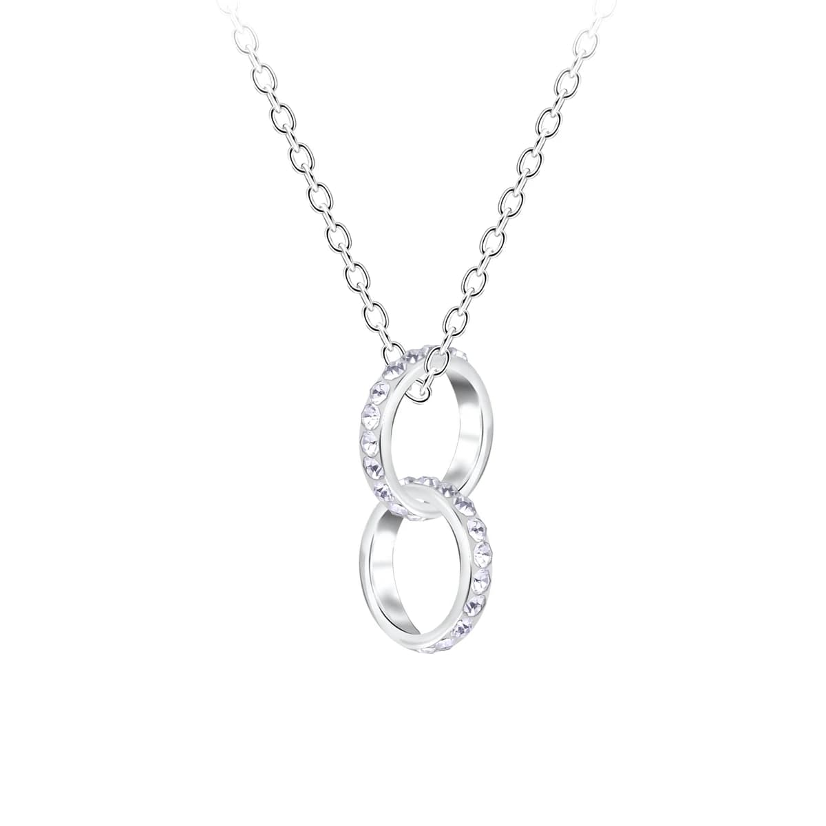 Collier cercle en cristal et argent 925
