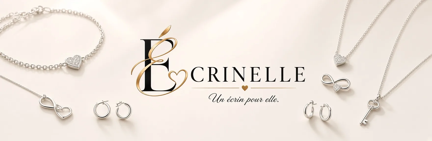 Sélection de bracelets, colliers et boucles d’oreilles en argent 925 Écrinelle